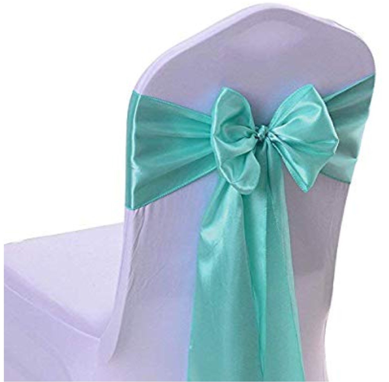 Aqua Blue Chair Sash Bows