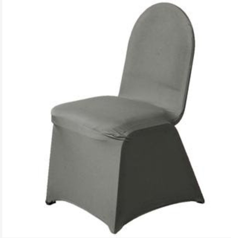 Charcoal Grey Spandex Chair Covers