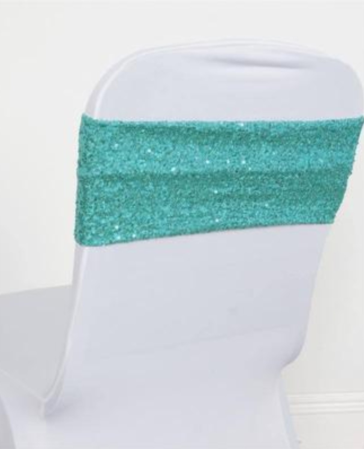 Turquois Sequin Chair Sash