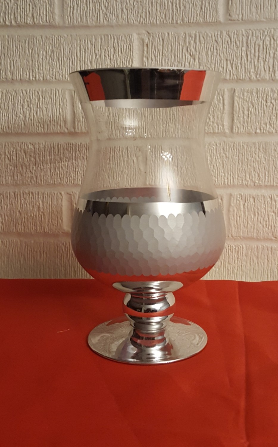 Silver Glass Vase