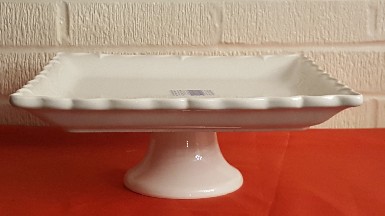 White Glass Dessert Tray 