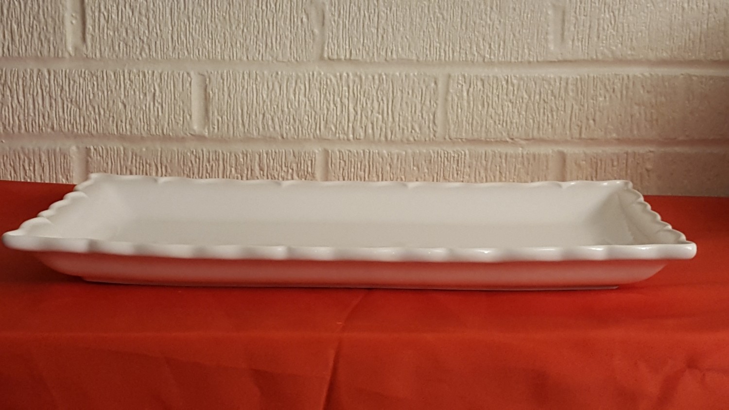 White Glass Serving Tray
