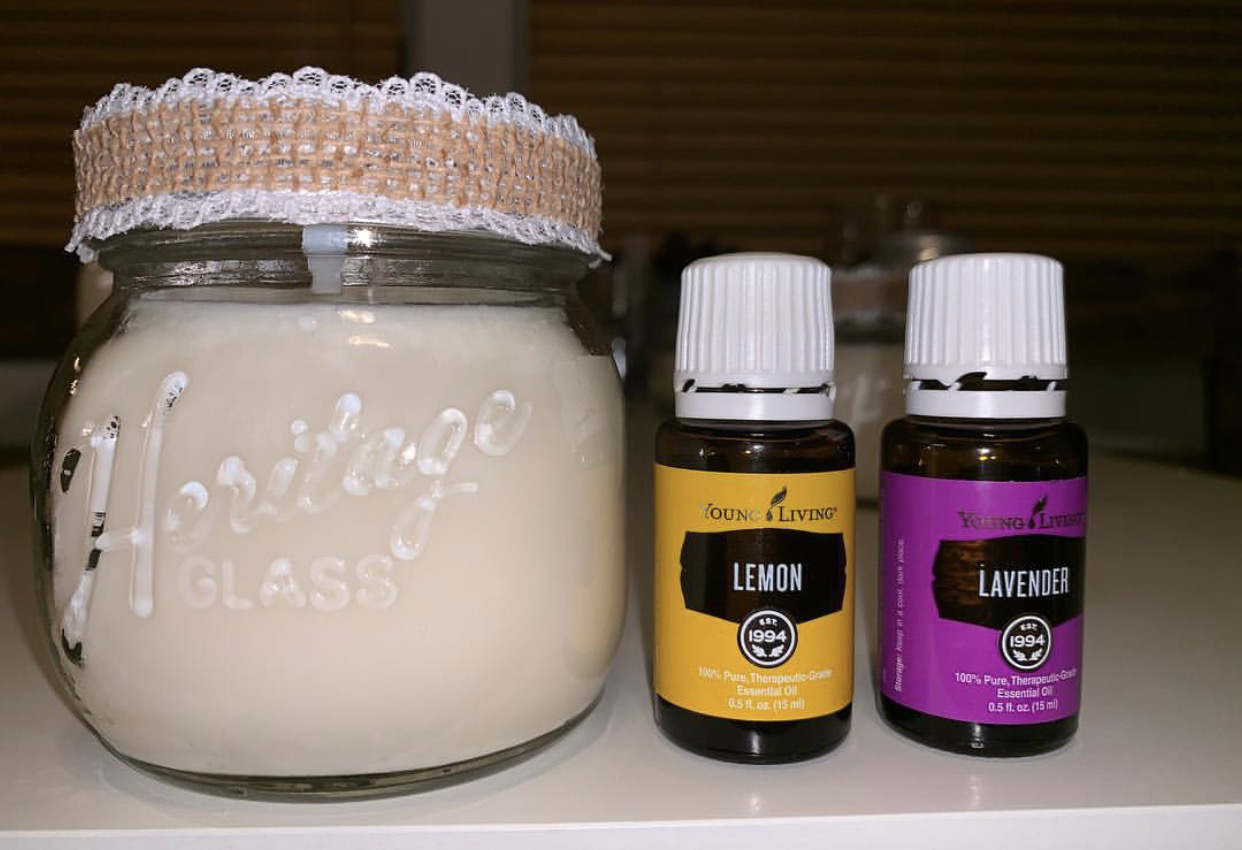 Lemon and Lavender Candle with Soy Wax 