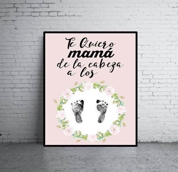 Mamá/abuela Impresa y enmarcada