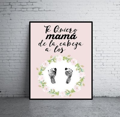 Mamá/abuela Impresa y enmarcada