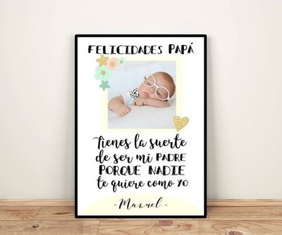 Lámina Dia de Padre con foto