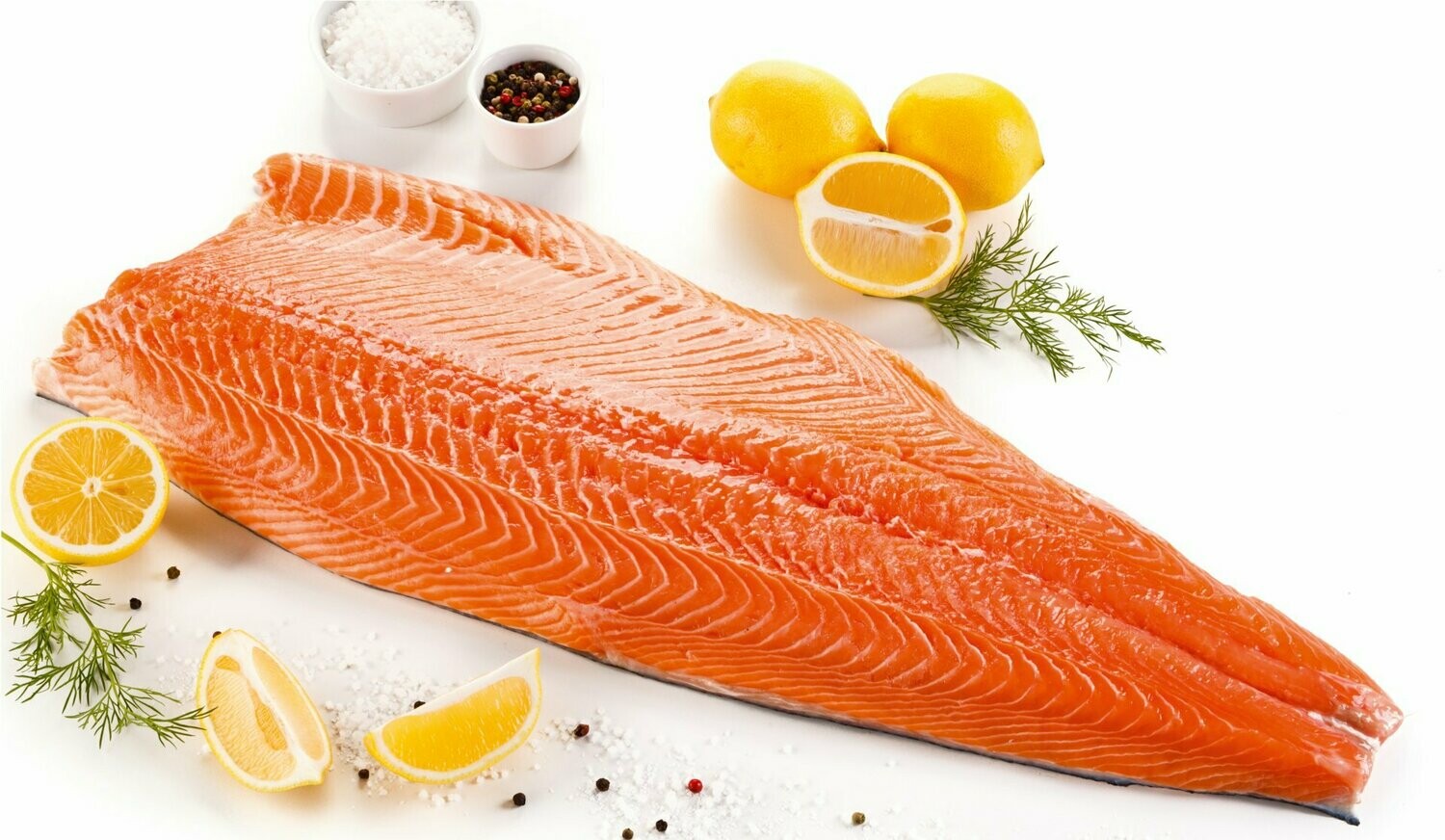 Gerookte zalm ± 1,2 kg.
