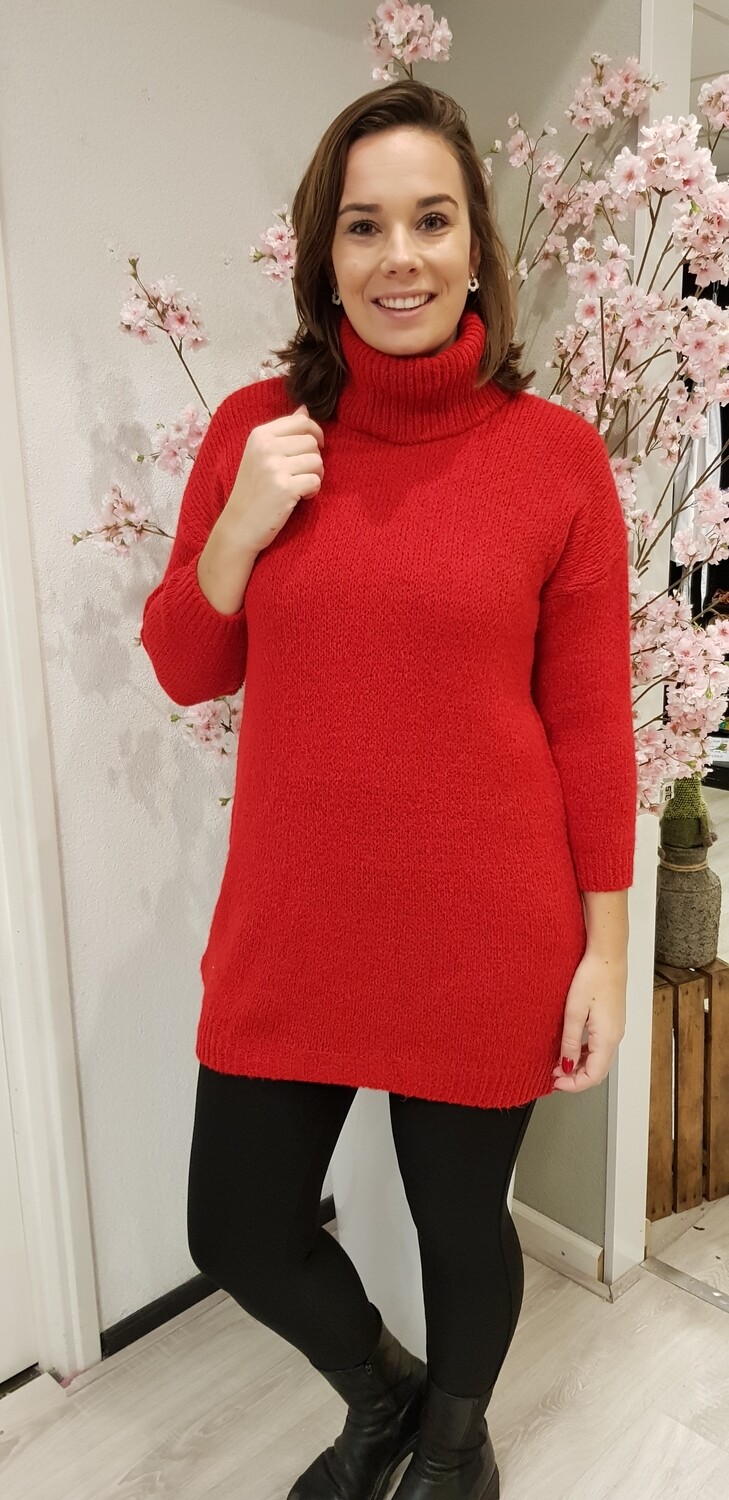 Lange winter trui rood
