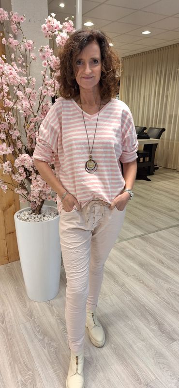 Jog jeans zacht roze