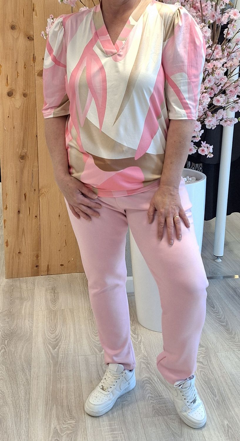 Velvet broek roze