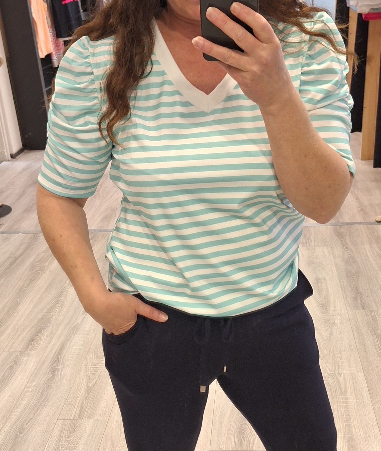 Streep top Joelle mint