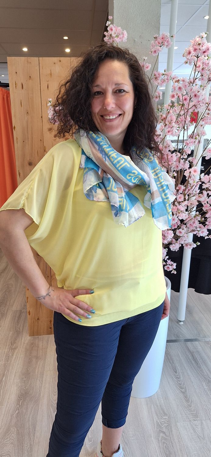 Ballon Blouse geel