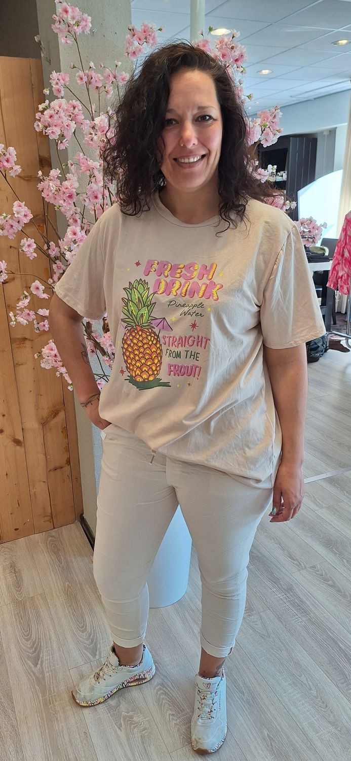 Tshirt Ananas beige