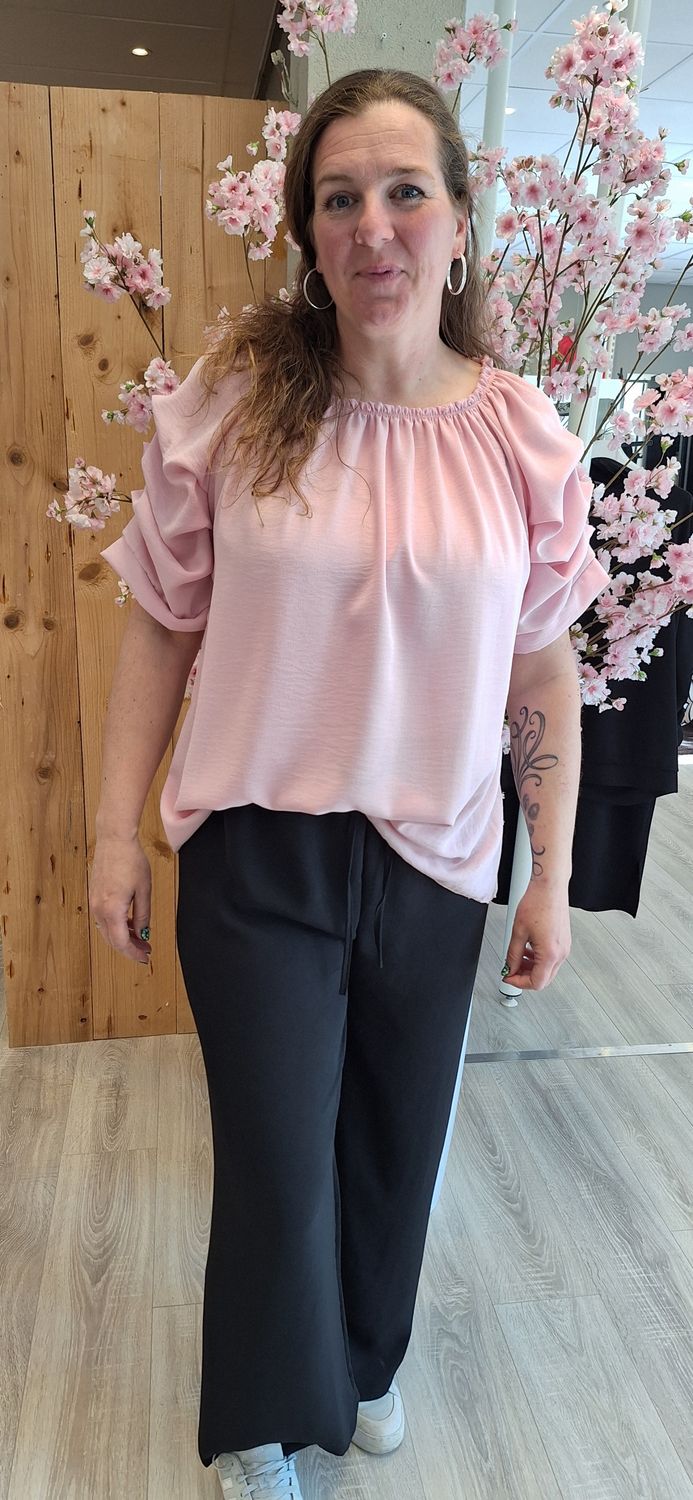 Blouse Ruffle roze