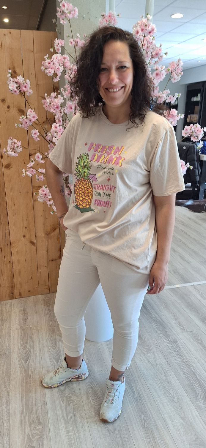Jog jeans zacht geel