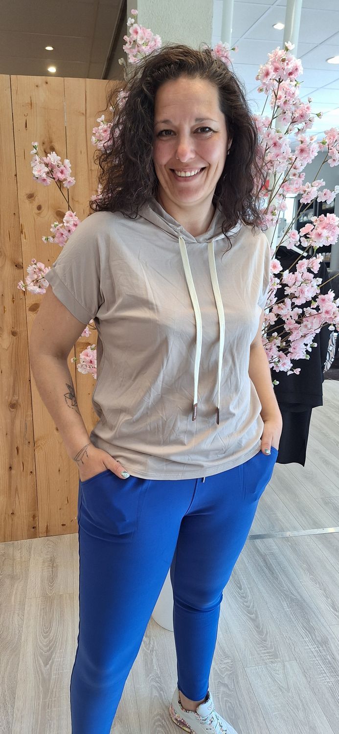 Comfy broek kobalt blauw