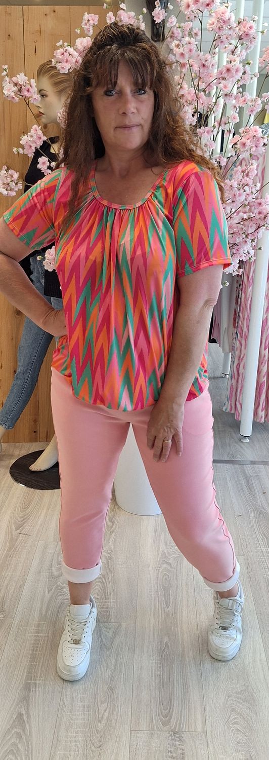 Top rood roze groen