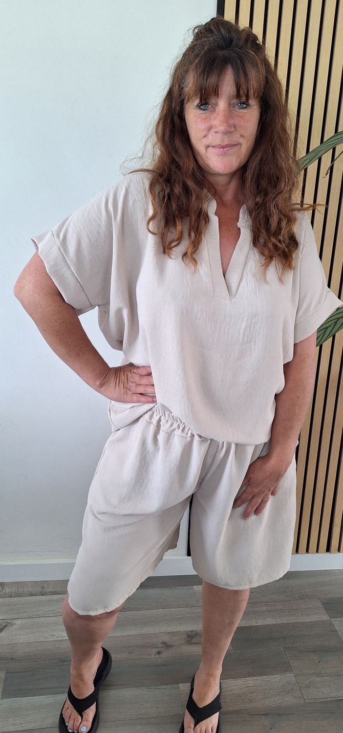 Summer Setje Plus size beige