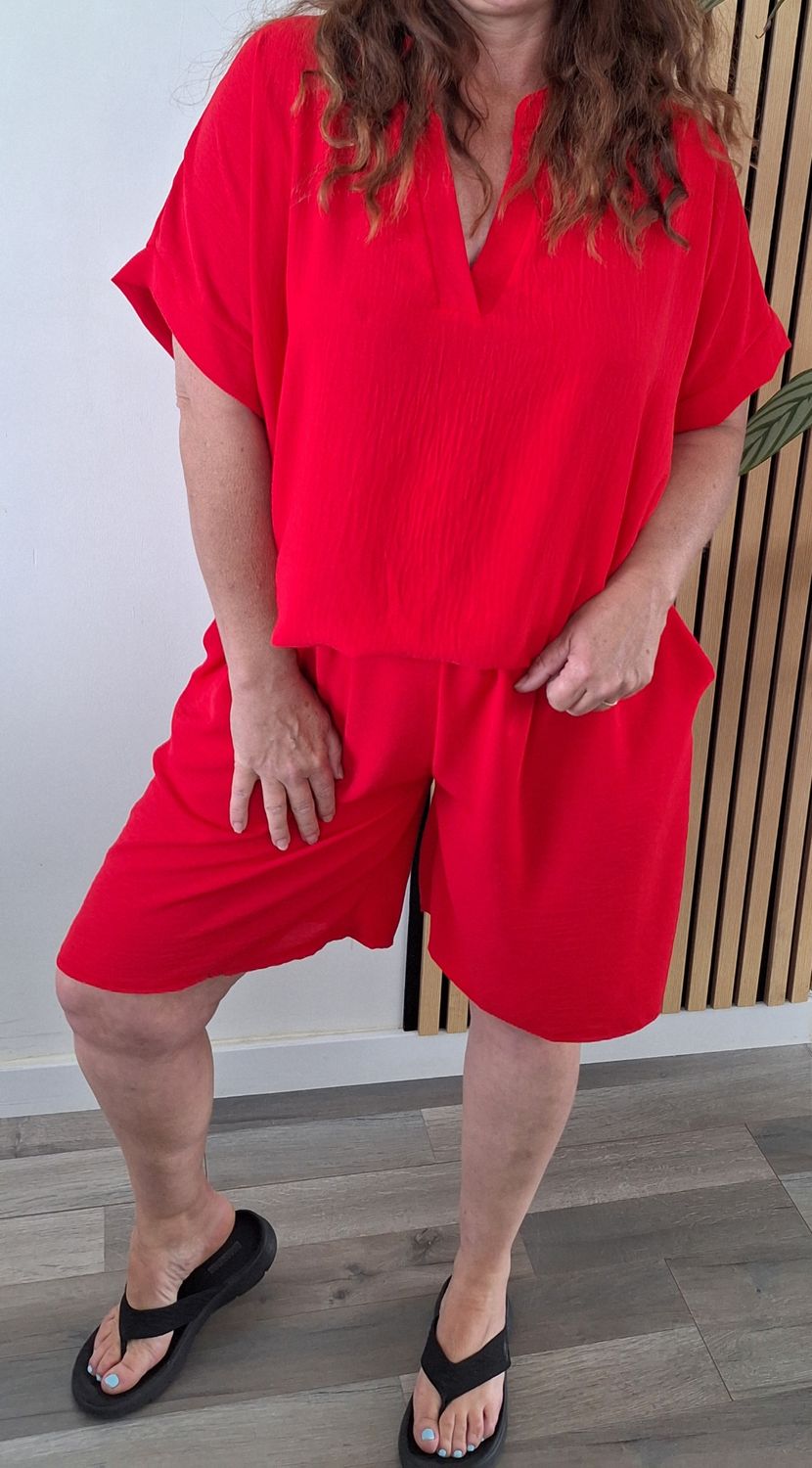 Summer Setje Plus size Rood