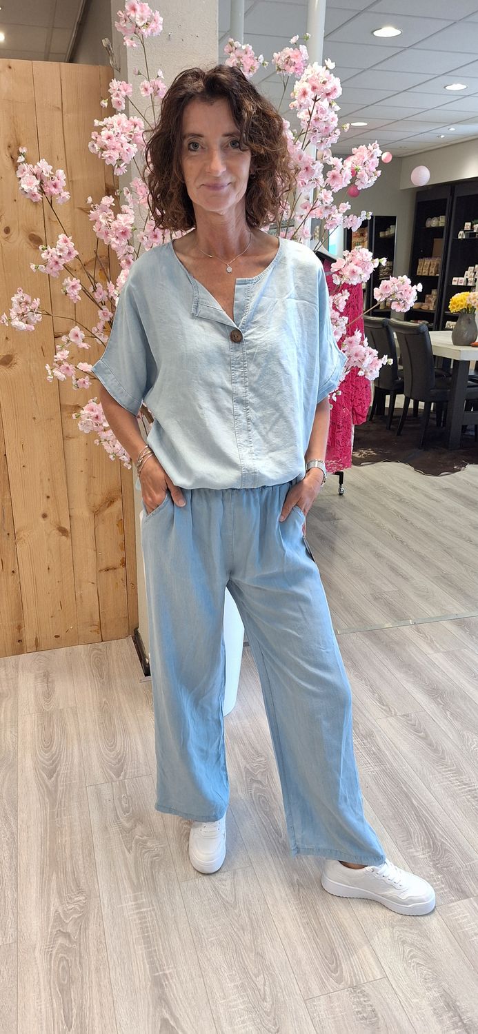 Spijker Flared broek licht