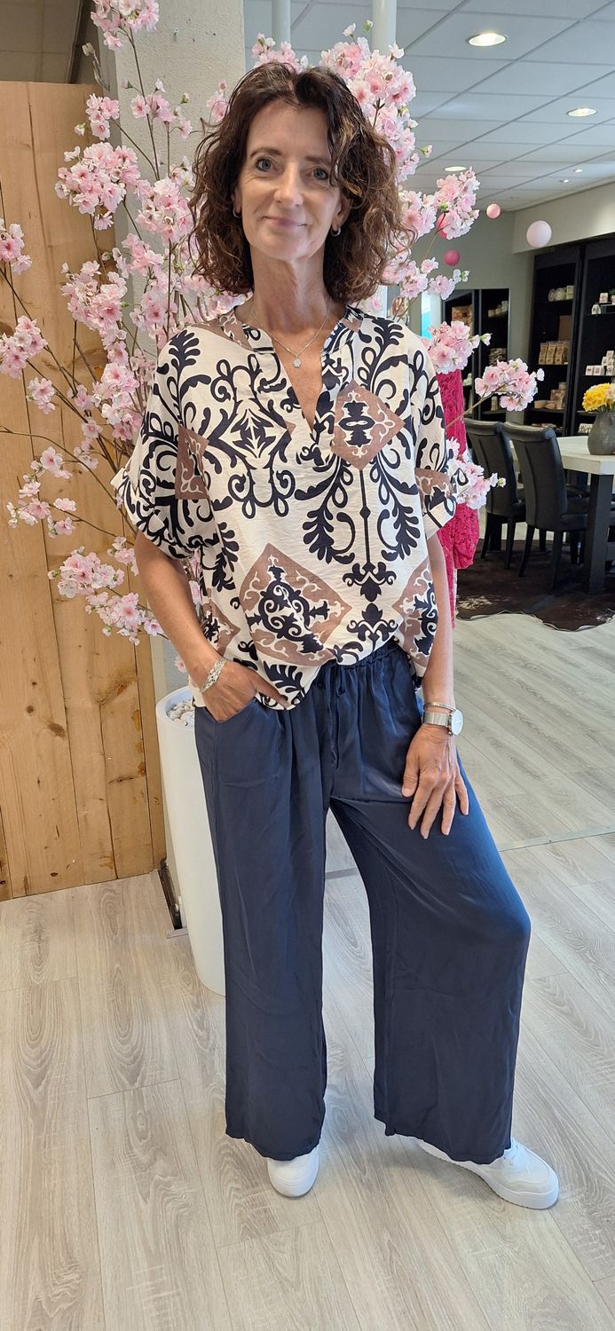 Blouse Mirthe donker blauw