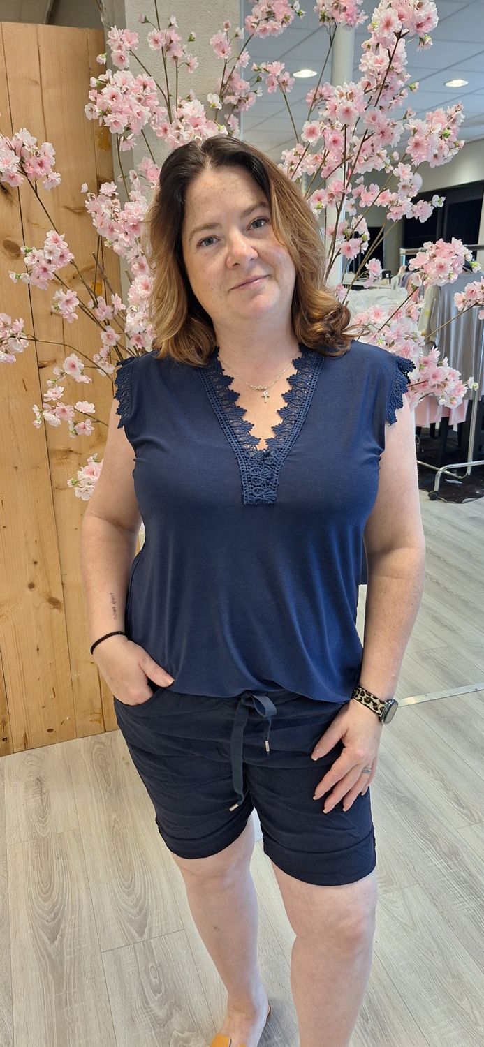 Top Maya donker blauw