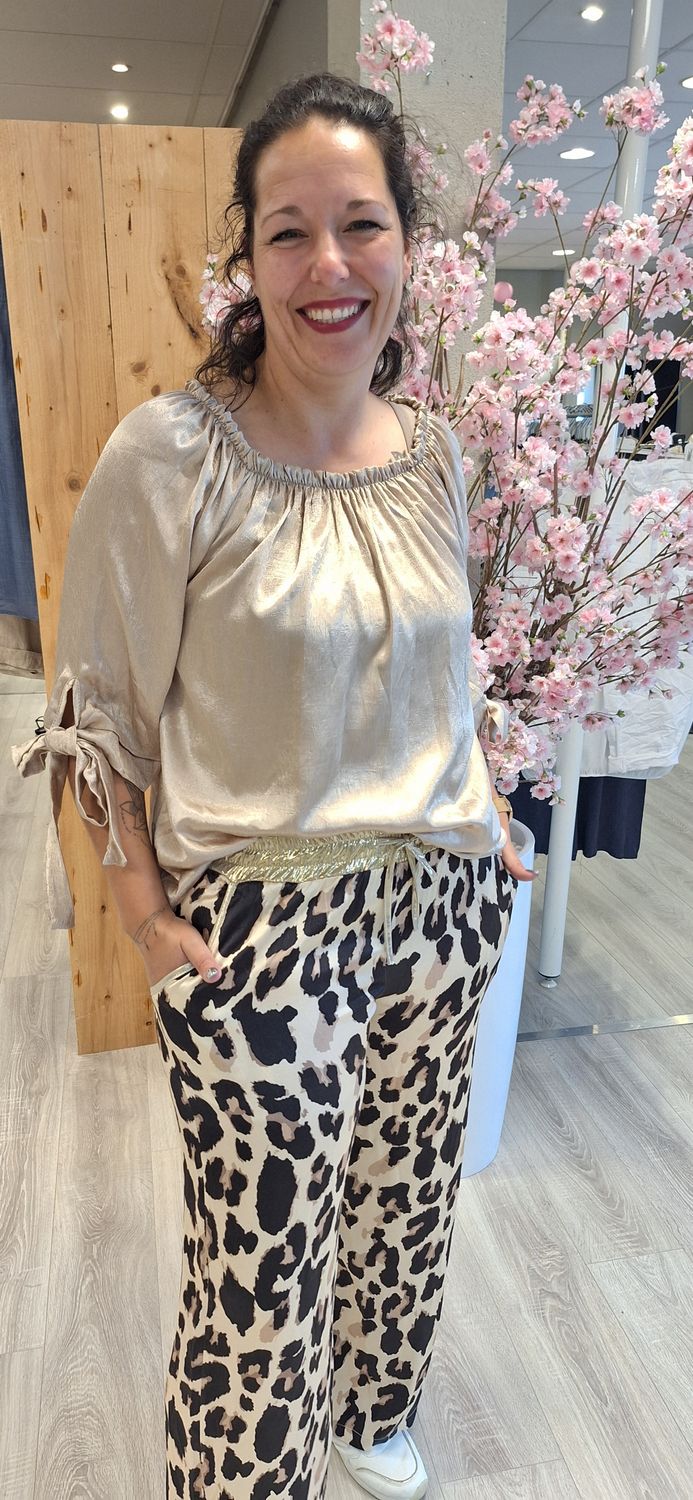 Blouse Goud strik