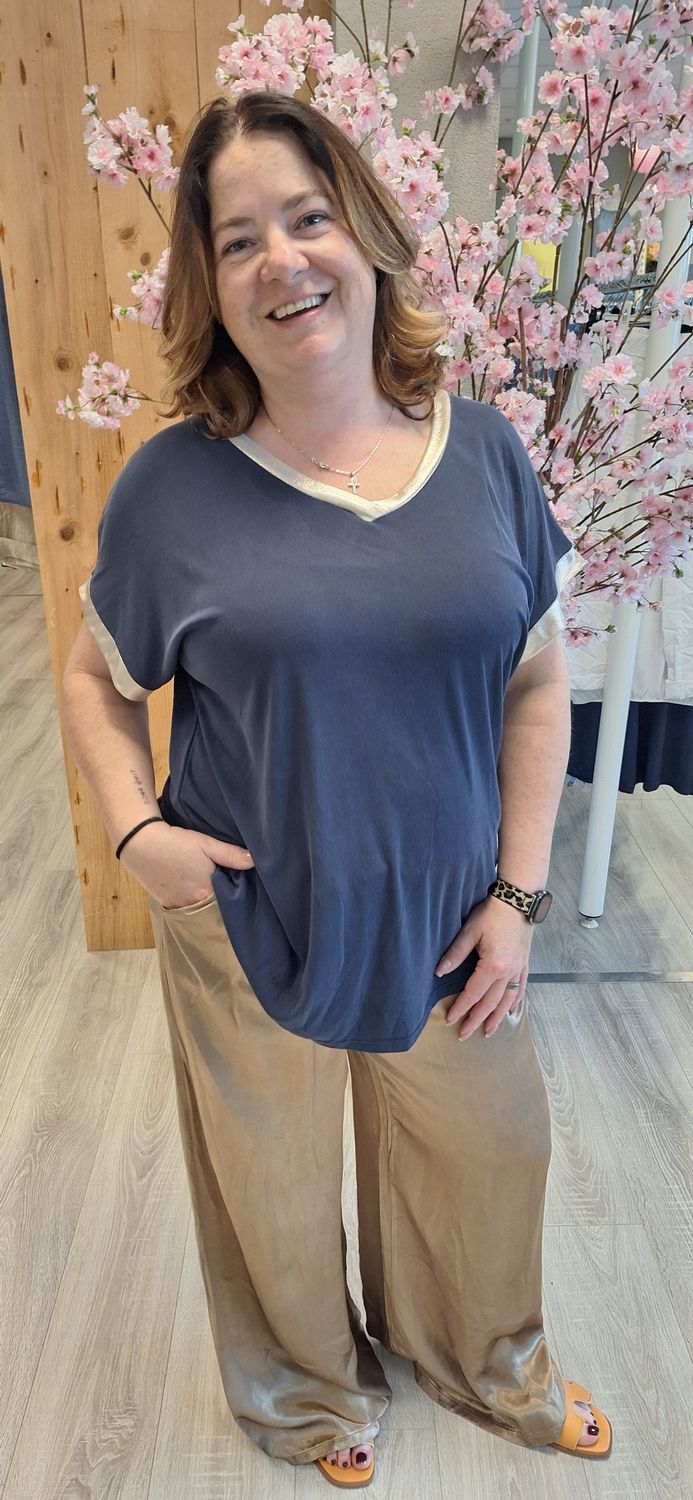 Top Zoe blauw