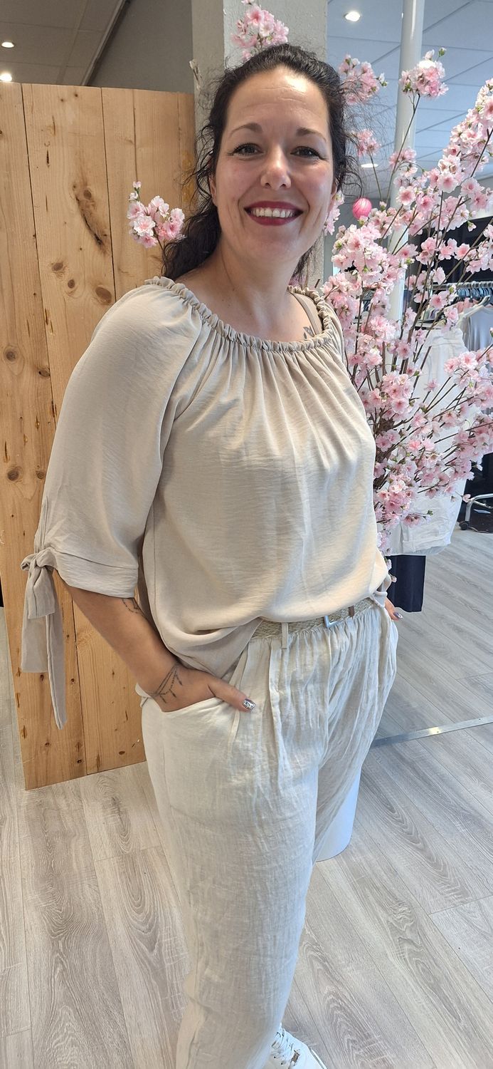 Strik Blouse beige