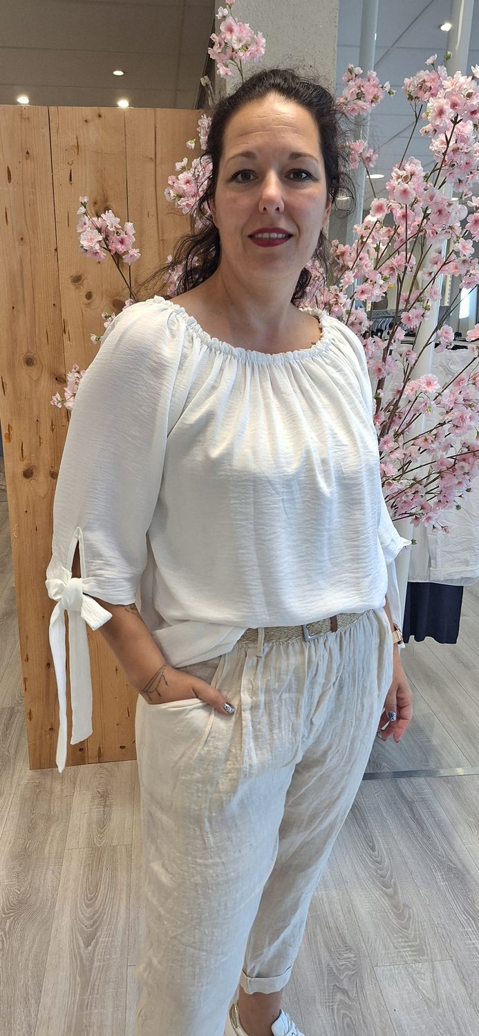 Strik Blouse wit