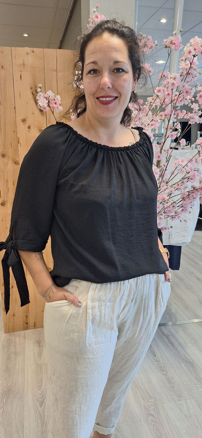 Strik Blouse zwart