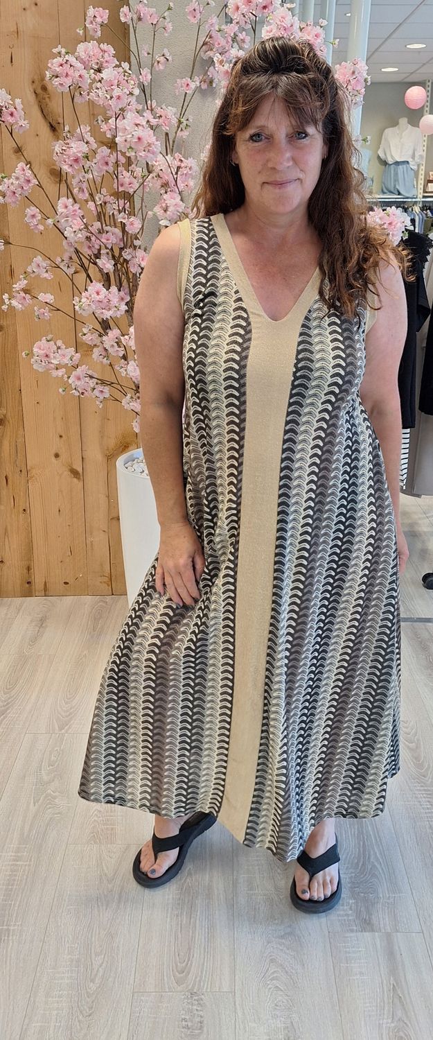 Jurk Elsa grijs bruin
