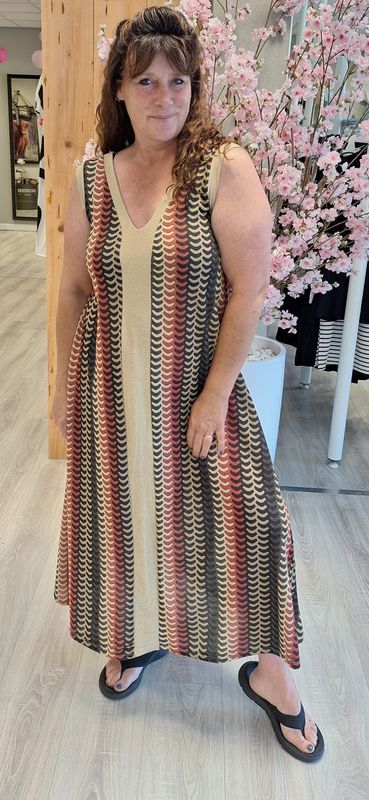 Jurk Elsa zwart rood