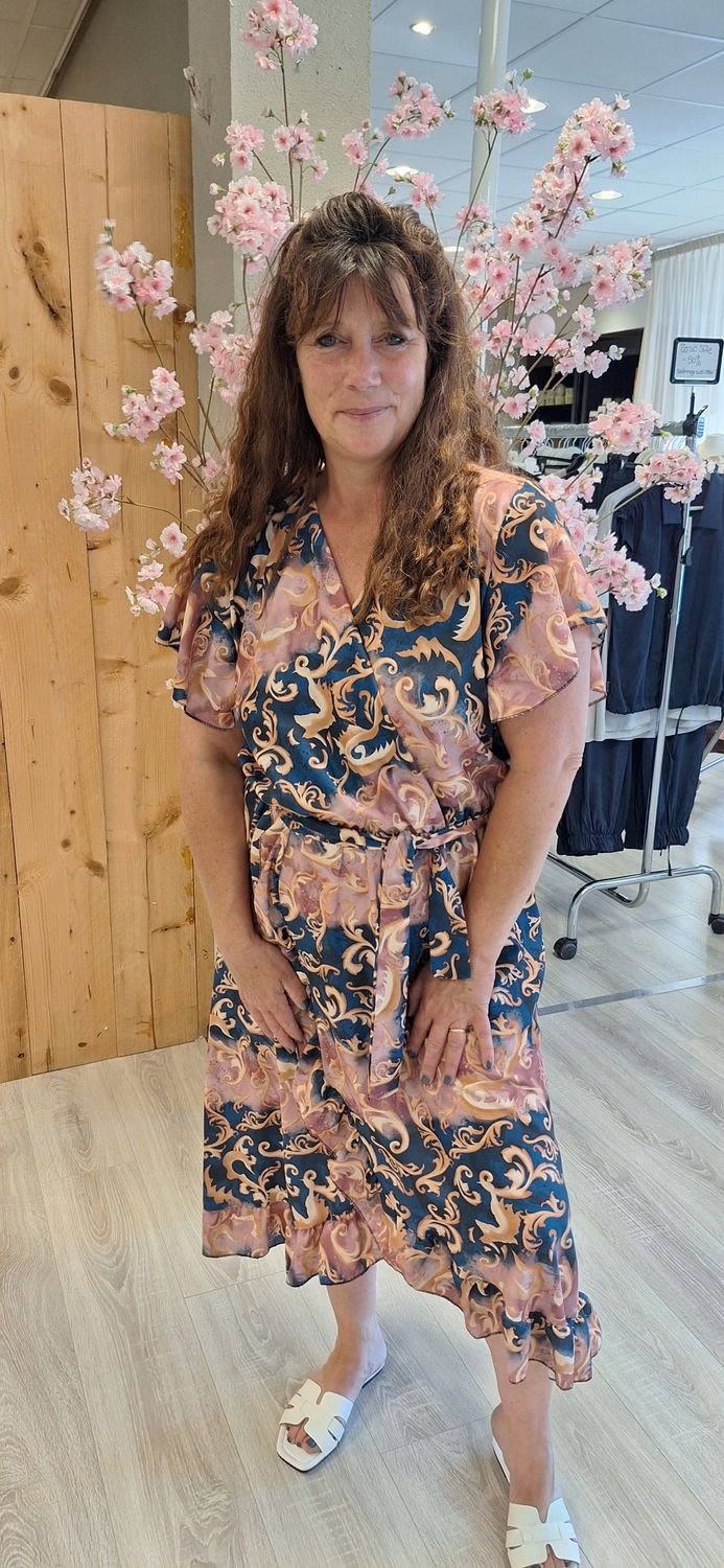 Summer dress blauw roze