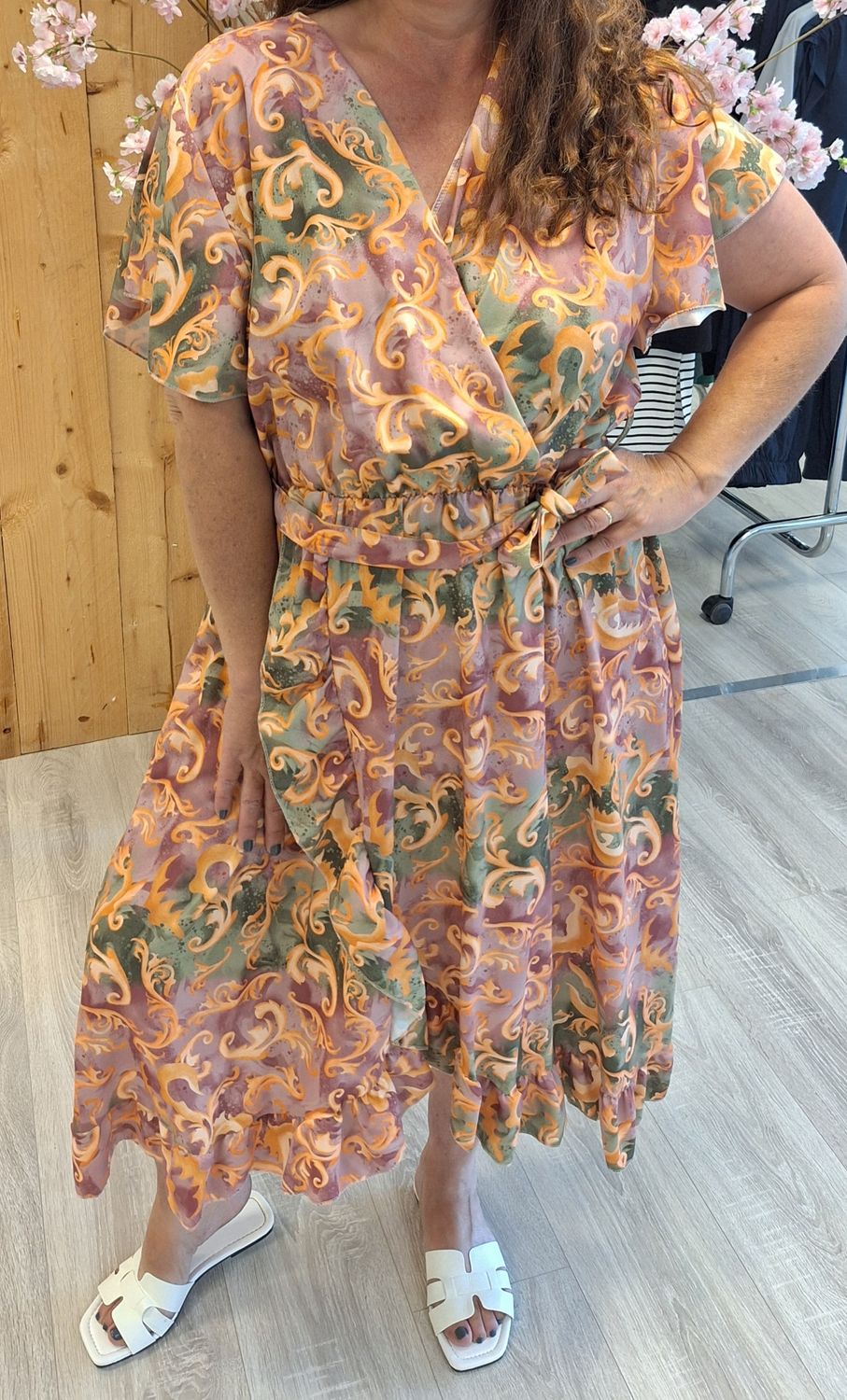 Summer dress groen geel