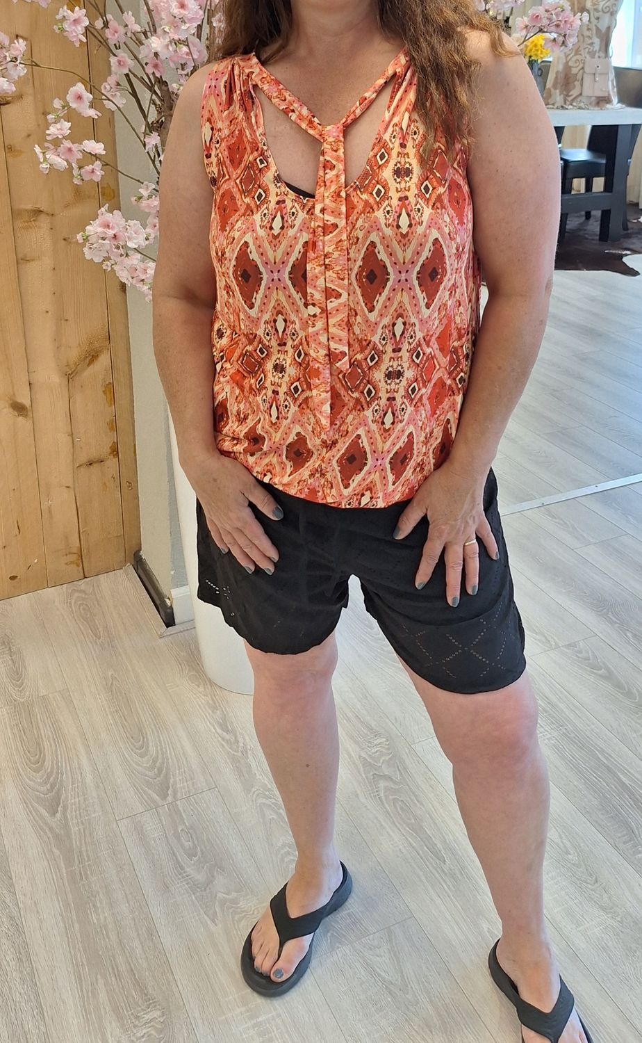 Halter Top koraal oranje