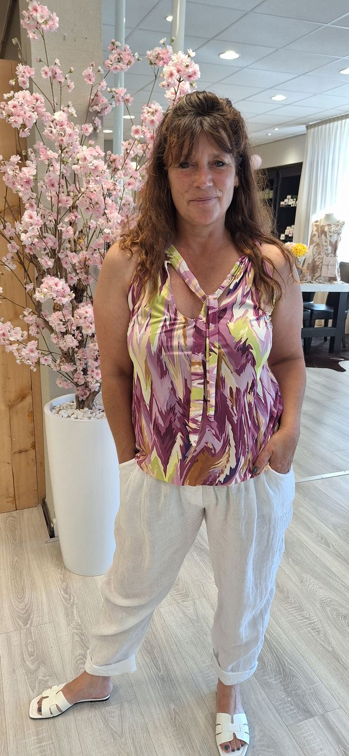 Halter Top paars geel