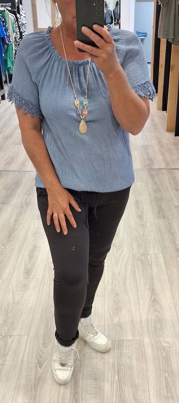 Blouse Katy jeans blauw