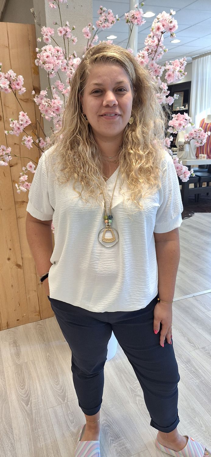 Blouse Ketting offwhite
