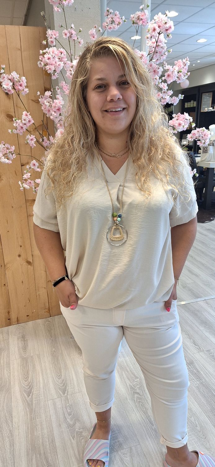 Blouse Ketting beige