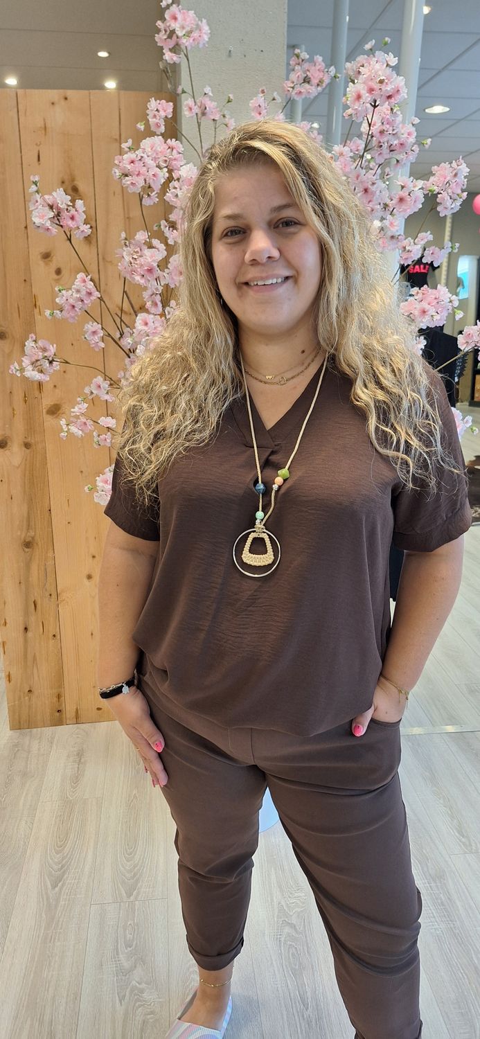 Blouse Ketting bruin