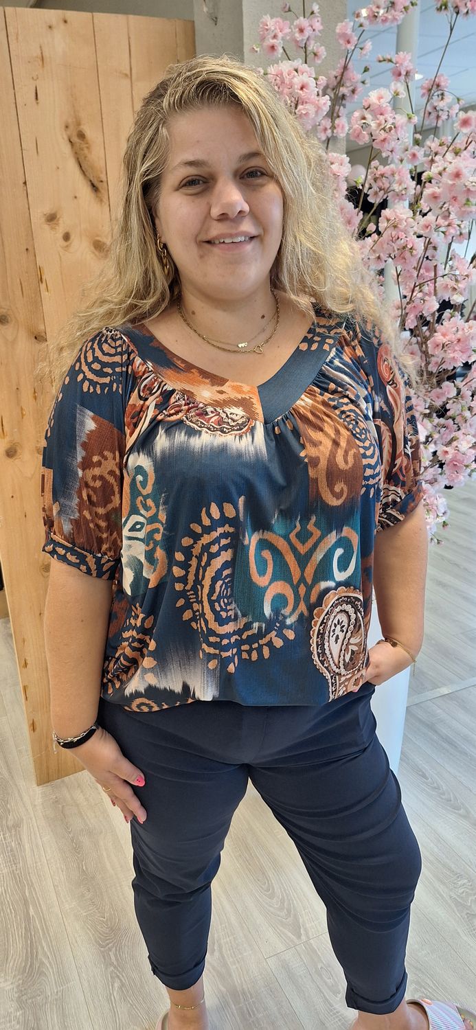 Blouse tosca blauw