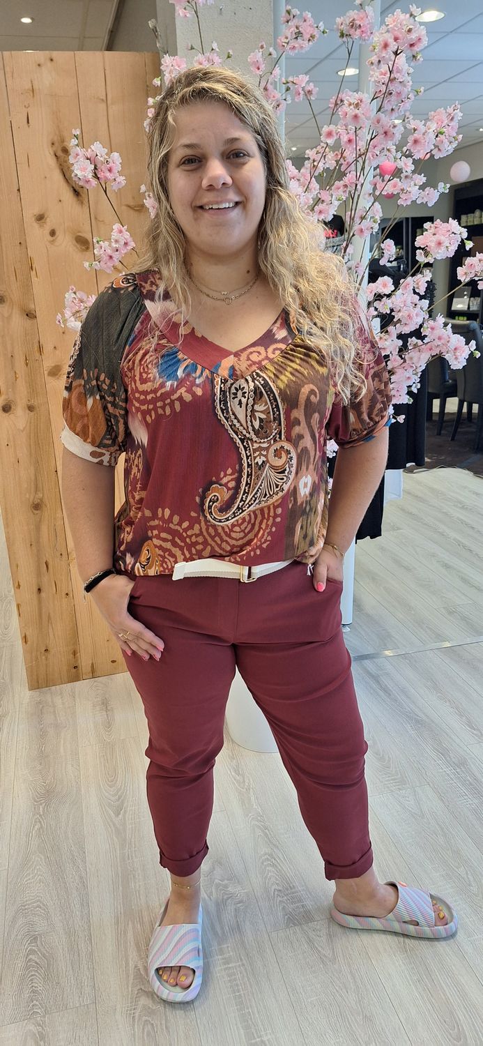 Blouse Tosca bordeau