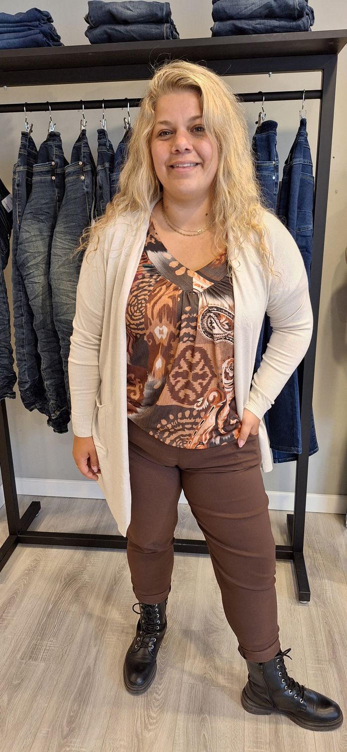 Half lang vestje offwhite