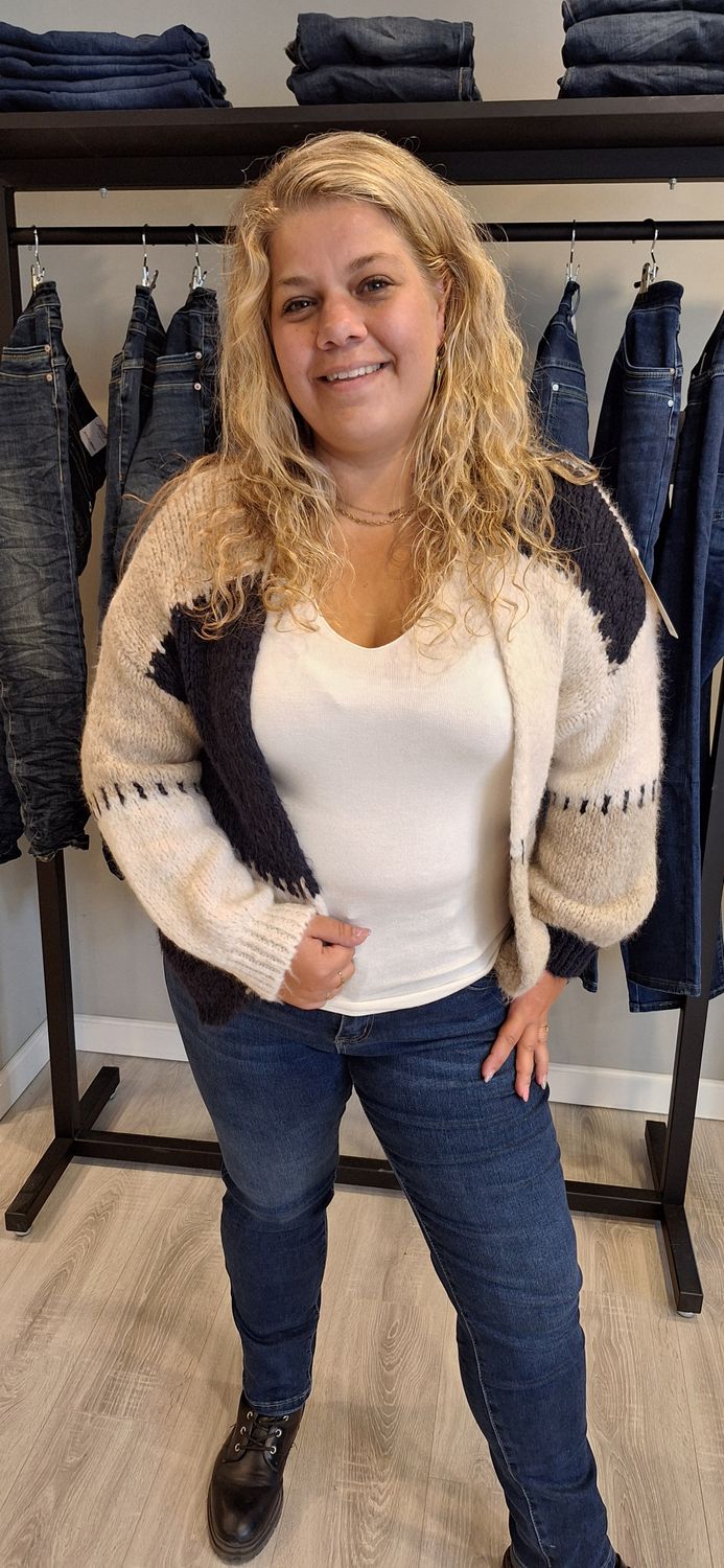 Vest Color blauw