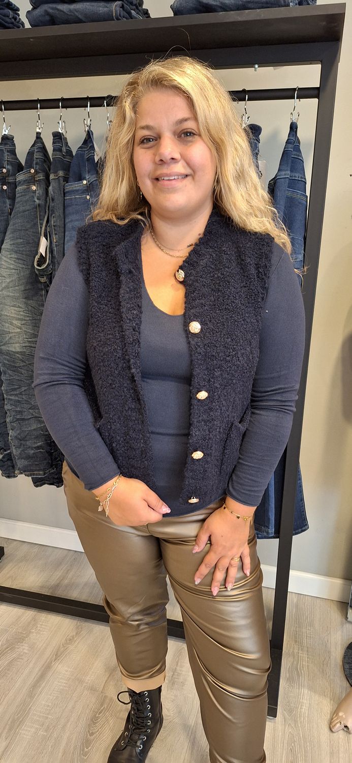 Gilet donker blauw