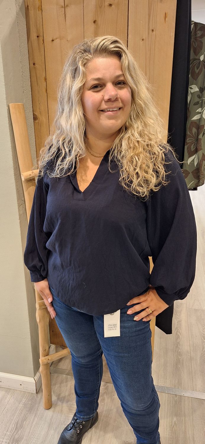 Blouse Joy donker blauw