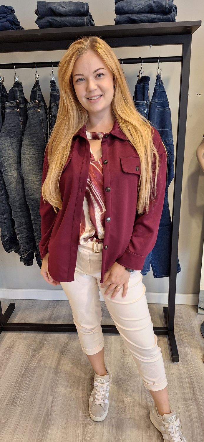 Jasje knoop bordeau