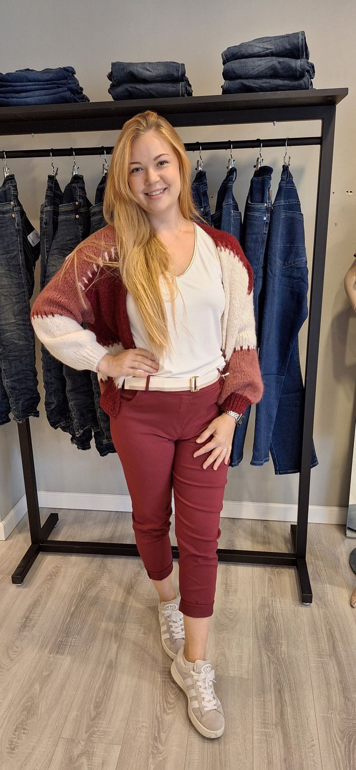 Broek Des bordeau