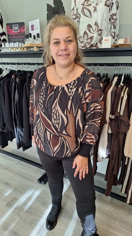 Ballon blouse Wilde zwart